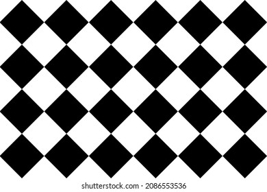 Die Tile der diagonalen schwarz-weißen Quadrate sind nahtlose Muster.