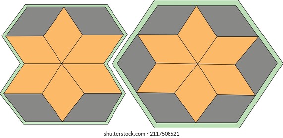 tile double different shape story sun