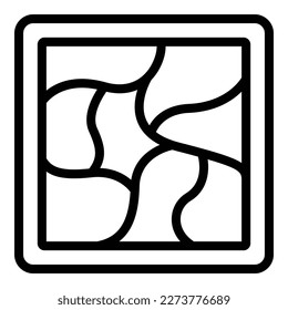 Tile floor icon outline vector. Cement stone. Interior design