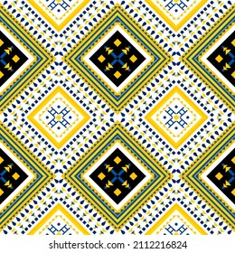 tile floor pattern. Colorful Aztec pattern Geometric on the tile carpet pillow case, Tribal vector ornament. Seamless African Moroccan. mosiac.