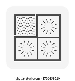 Tile floor renovation or construction work vector icon. To install or laying ceramic tile on adhesive glue and cement mortar for interior of bathroom, kitchen and laundry room in house building.