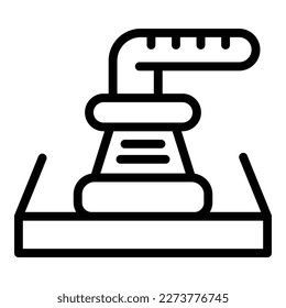 Tile floor tool icon outline vector. Construction surface. House material