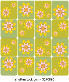 tile floral background retro