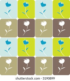 tile floral background retro