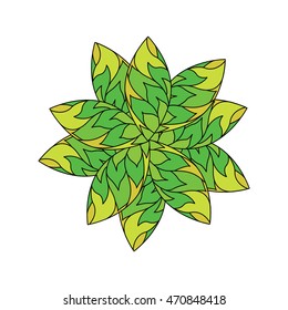 Tile with flower mandala for cards, invitations and coloring book. Boho style