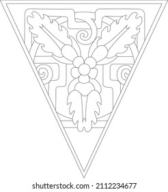 tile in the form of a triangle with a point down pattern inside Scandinavian style