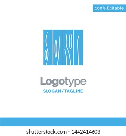 Tile, Furniture, Interior, Design, Wood, Texture Blue Solid Logo Template. Place for Tagline