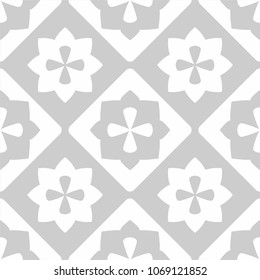 Tile grey, black and white decorative floor tiles vector pattern or seamless background