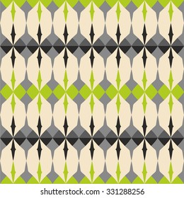 Tile grey, green and black vector pattern or website background