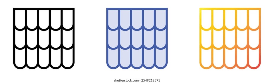 ícone lado a lado. Design de estilo linear, preenchimento azul e gradiente isolado em plano de fundo branco