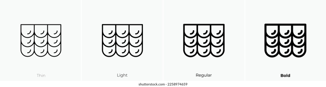 tile icon. Thin, Light Regular And Bold style design isolated on white background