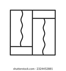 tile icon vector with simple design