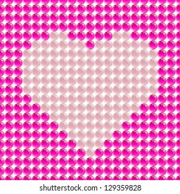 Tile from leds as heart symbol. Seamlessly vector illustration.