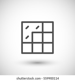 Icono de línea de mosaico