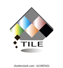 tile logo. Vector illustration.