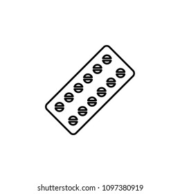 tile medicine line icon. Element of simple medicine icon for mobile concept and web apps. Thin line tile medicine icon can be used for web and mobile