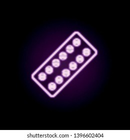 tile medicine neon icon. Elements of hospital set. Simple icon for websites, web design, mobile app, info graphics