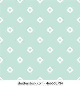 Tile mint green and white vector pattern