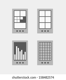 Tile mobile phone interface template collection