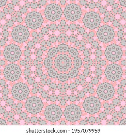 Tile mosaic seamless pattern, oriental ethnic patchwork, tribal mandala design. Interior decoration print. Tile ornament seamless template. Beautiful colored pattern. Ethnic traditional style.