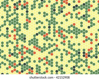 Tile mosaic (Tiles grouped on colours)