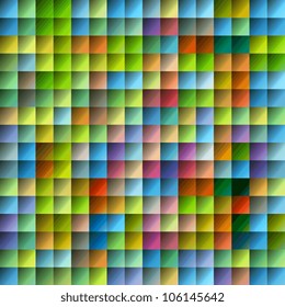 Tile multicolored pattern with glossy surface