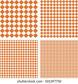 Tile orange and white vector pattern set