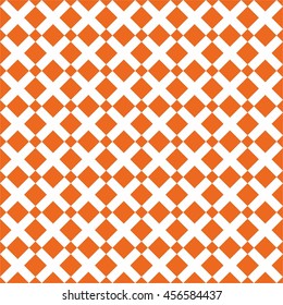Tile orange and white x cross vector pattern