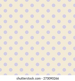 Tile pastel pattern with violet polka dots for background wallpaper