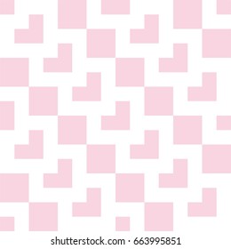 Tile pastel pink and white vector pattern or website background