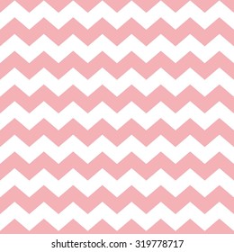Tile pastel vector pattern with white and pink zig zag background