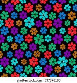 Tile pattern with abstract flowers. Seamless decoration wallpaper. Abstract vector illustration with flowers. Can be used for wallpaper, pattern fills, web page background, surface textures.