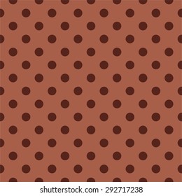 Tile pattern with brown polka dots on dark background