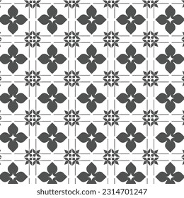 Tile pattern, colourful decorative floral seamless background, wallpaper decor vector illustration