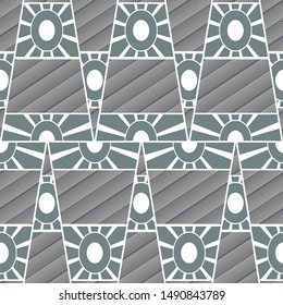 Tile pattern, decor, simple, triangle, tree, universal, art, seamless vector background.