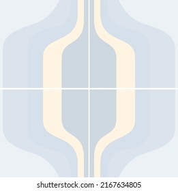 Tile pattern design. Curvy backdrop. Vector. 