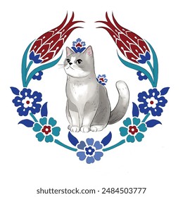 tile pattern design. tile pattern, Türkiye pattern. ethnic pattern and more. istanbul and cat