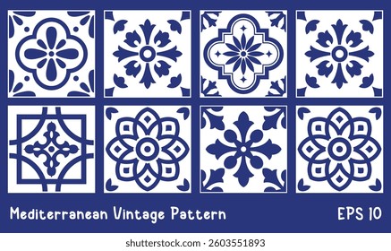 Tile Pattern, Ethnic Pattern Vector Ceramic Floor Illustration Design Concept