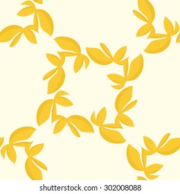 Tile pattern of golden leaves as seamless wallpaper