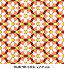 Tile pattern, hexagonal geometry