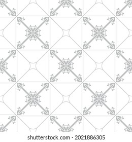tile pattern, Modern seamless background for ceramic, batik, textile, paper, gray, wall, tiled, decorative wallpaper, Portugal ornament, pottery folk print, Spanish tableware, vintage tiles, vector