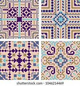 Tile pattern mosaic design. Vector illustration.
