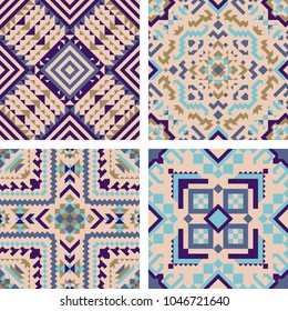 Tile pattern mosaic design. Vector illustration.
