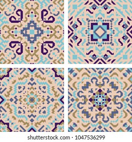 Tile pattern mosaic design. Vector illustration.
