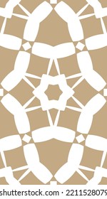 Tile pattern. Mosaic, vector seamless monochrome ornament.