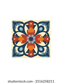 tile pattern, multi-colored geometric ornament