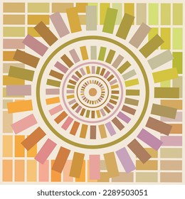 tile pattern, rounded mosaic and bricks