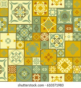 Tile pattern from  style of Moroccan ornaments. Can be used for wallpaper, surface textures, cover etc. Vintage