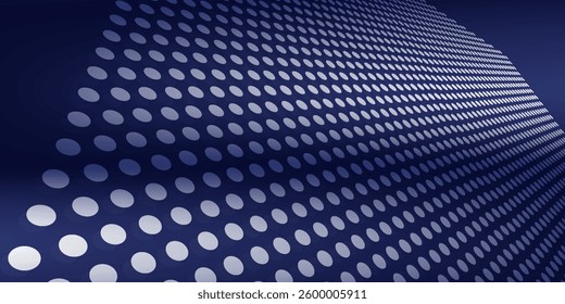 Tile pattern with white polka dots on dark blue background.eps10
