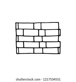 tile pavement icon. sketch isolated object black.